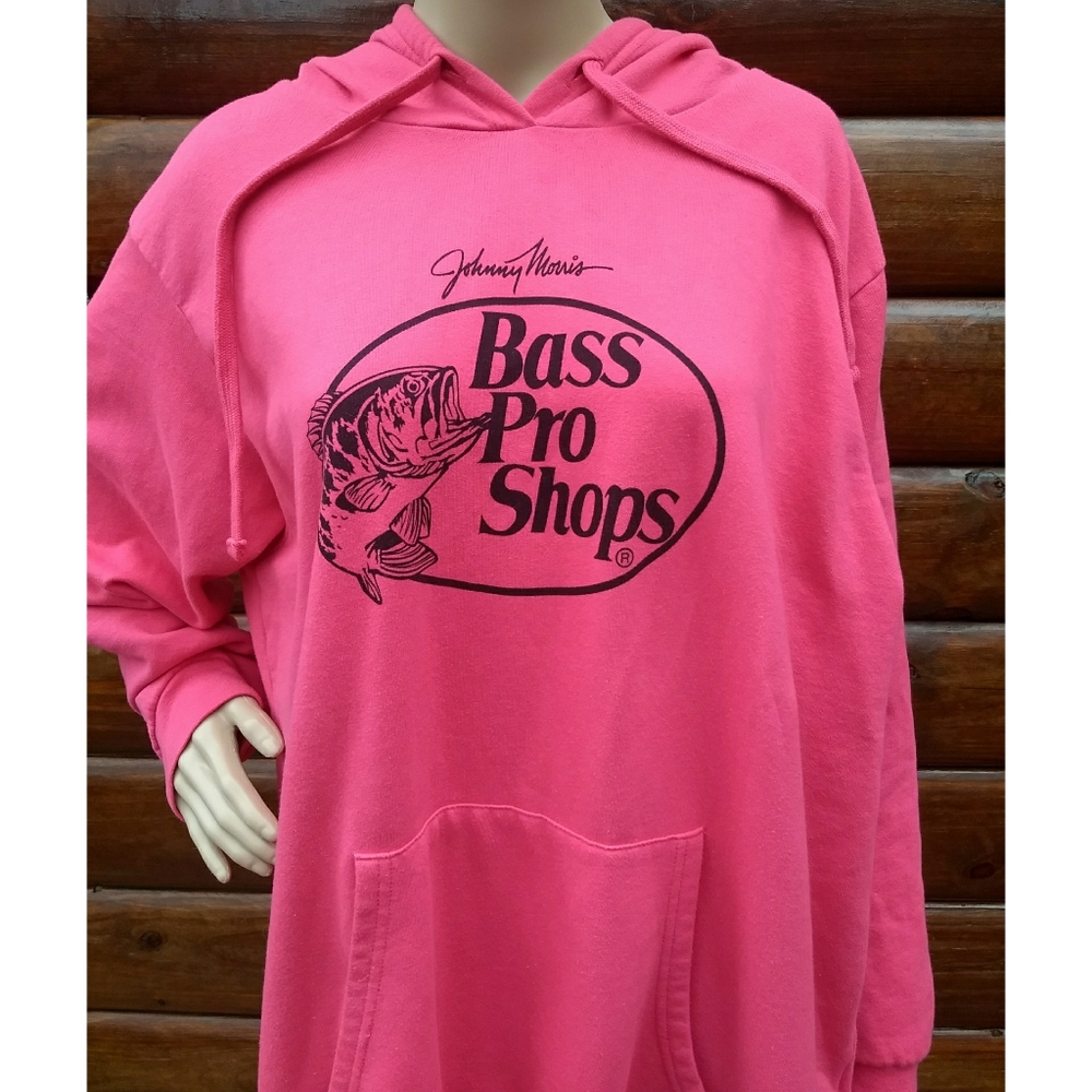 Bass Pro Shops Bright Pink Hoodie Sweatshirt